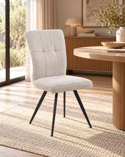 Chaise en tissu anti tache, 47x62xH93CM - NOVALI