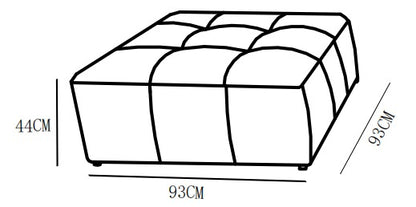 Canapé d'angle / pouf en tissu anti tache - MIRO
