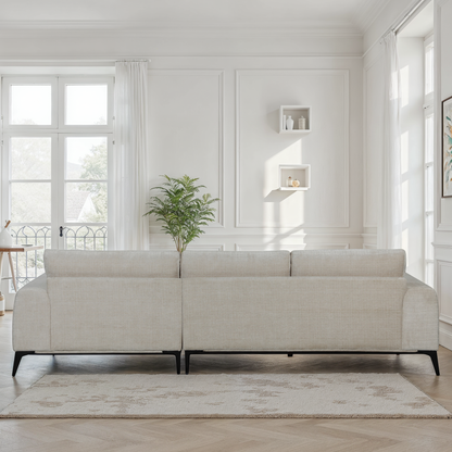 Canapé Angle 5places Tissu 297X186xH90cm - HELENA