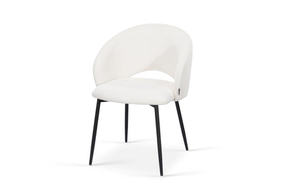 Chaise en tissu anti tache, 58x62xH80,5CM - ELIOR