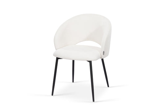 Chaise en tissu anti tache, 58x62xH80,5CM - ELIOR