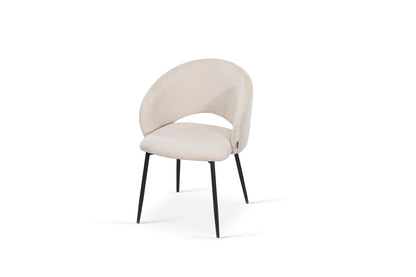 Chaise en tissu anti tache, 58x62xH80,5CM - ELIOR